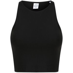 SF Womens/Ladies Crop Top / Black